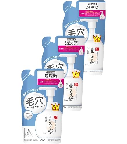 なめらか本舗 サナ 豆乳イソフラボン 薬用純白泡洗顔　つめかえ用 2個 Amazon | サナ なめらか本舗 薬用WR泡洗顔 ホワイト つめかえ用 豆乳